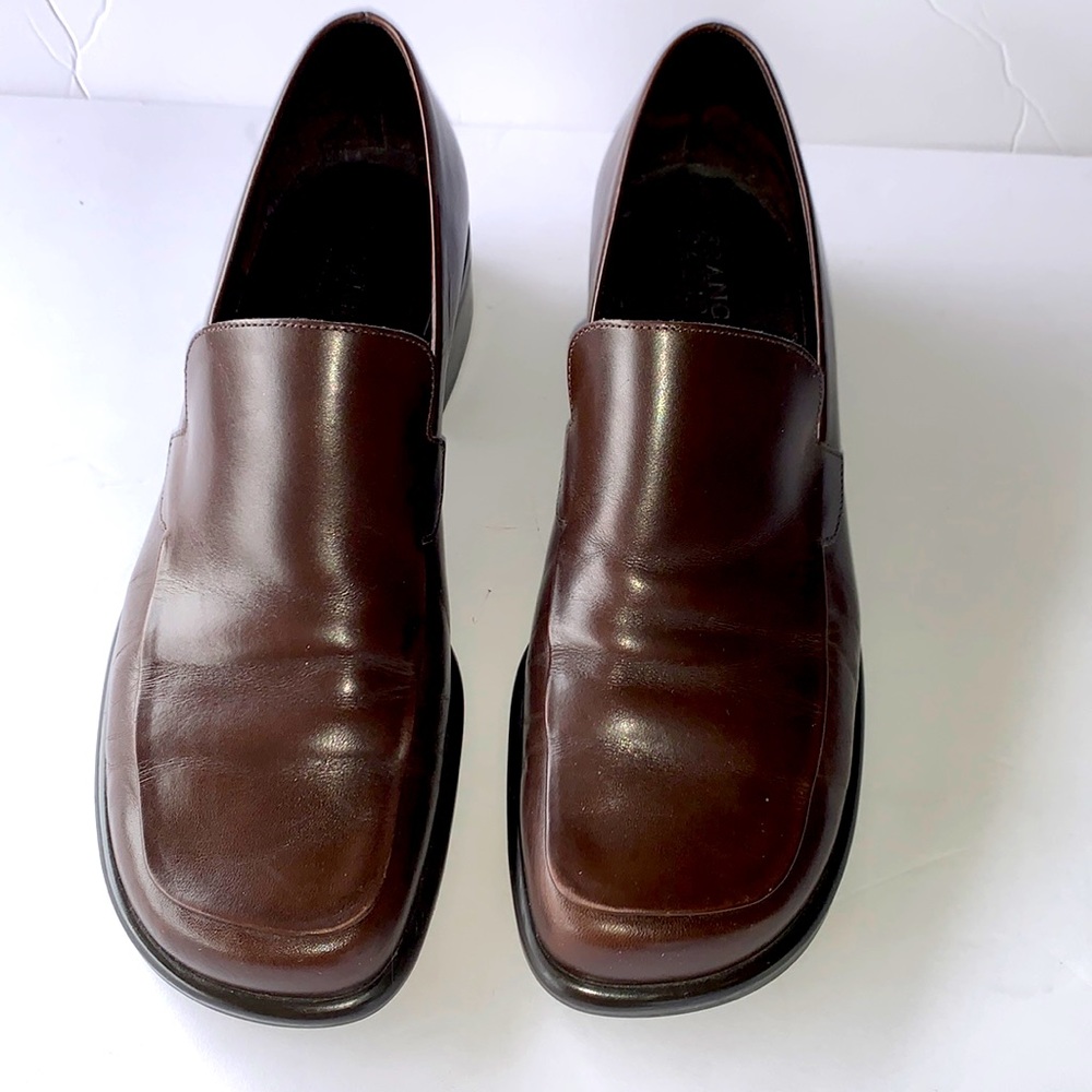 Franco Sarto Brown Leather Loafers